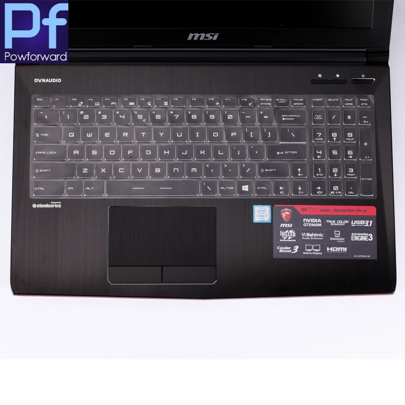 Игровой чехол из ТПУ для MSI GT76 GE73 GL73 GE75 GP75 GL75 GF62 GV62 GF72 GL63 GF75 17 3 дюймов прозрачный