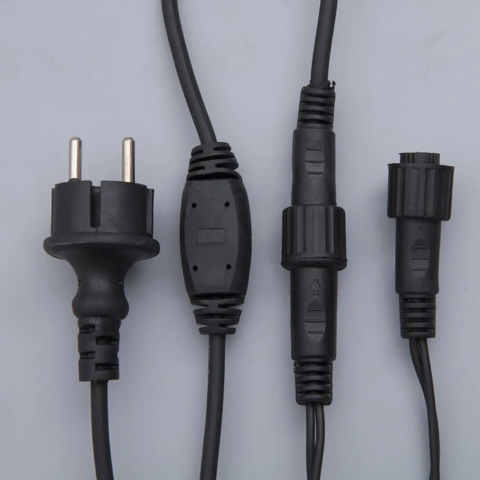 Гирлянда "Бахрома" уличная УМС 3 х 0.6 м 3W LED-160-220V нить тёмная свечение