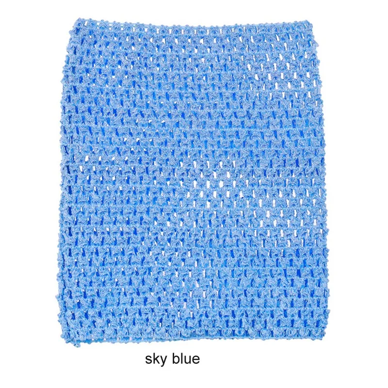 sky blue 20x23 см, топы без пятки, детское платье-пачка с обмоткой на груди, товары для рукоделия, 9 дюймов, эластичное вязаное крючком, вязанное крючком сырье, аксессуары - Цвет: sky blue