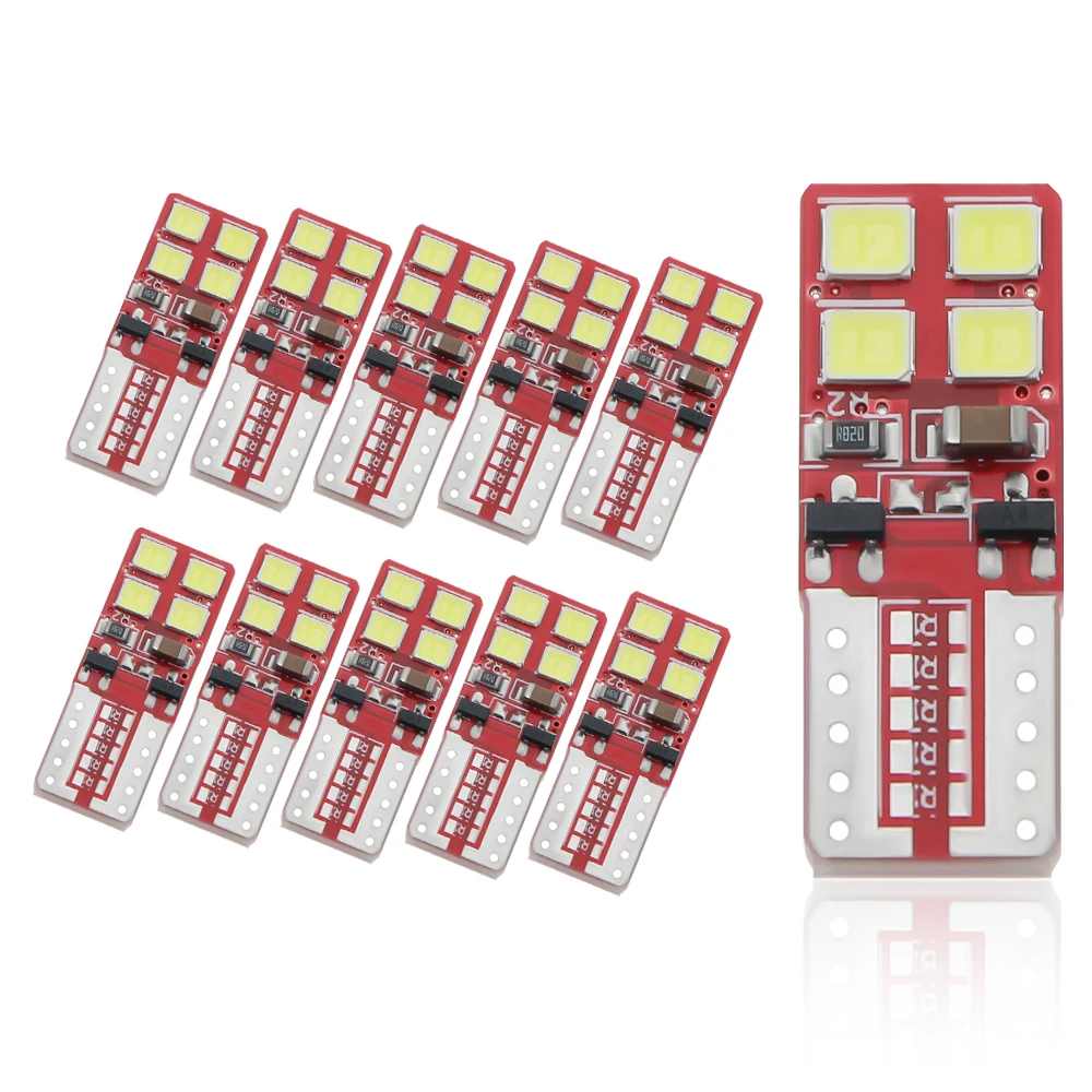 

10 шт., автомобильные лампы Canbus T10 W5W 194 168 3030 8SMD