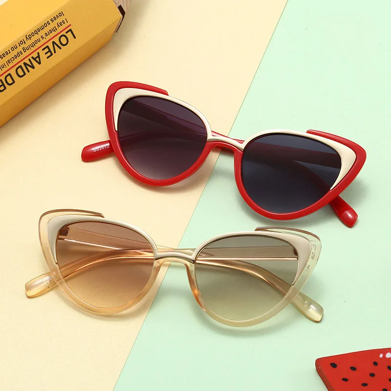 

Brand Design Lovely Cat Eye Children's Sunglasses Fashion Classic Retro Boys Girls Summer Outdoor Sun Glasses Baby Kids Shades