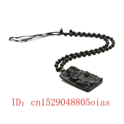 Китайский кулон из натурального черного и зеленого нефрита ожерелье с кулоном