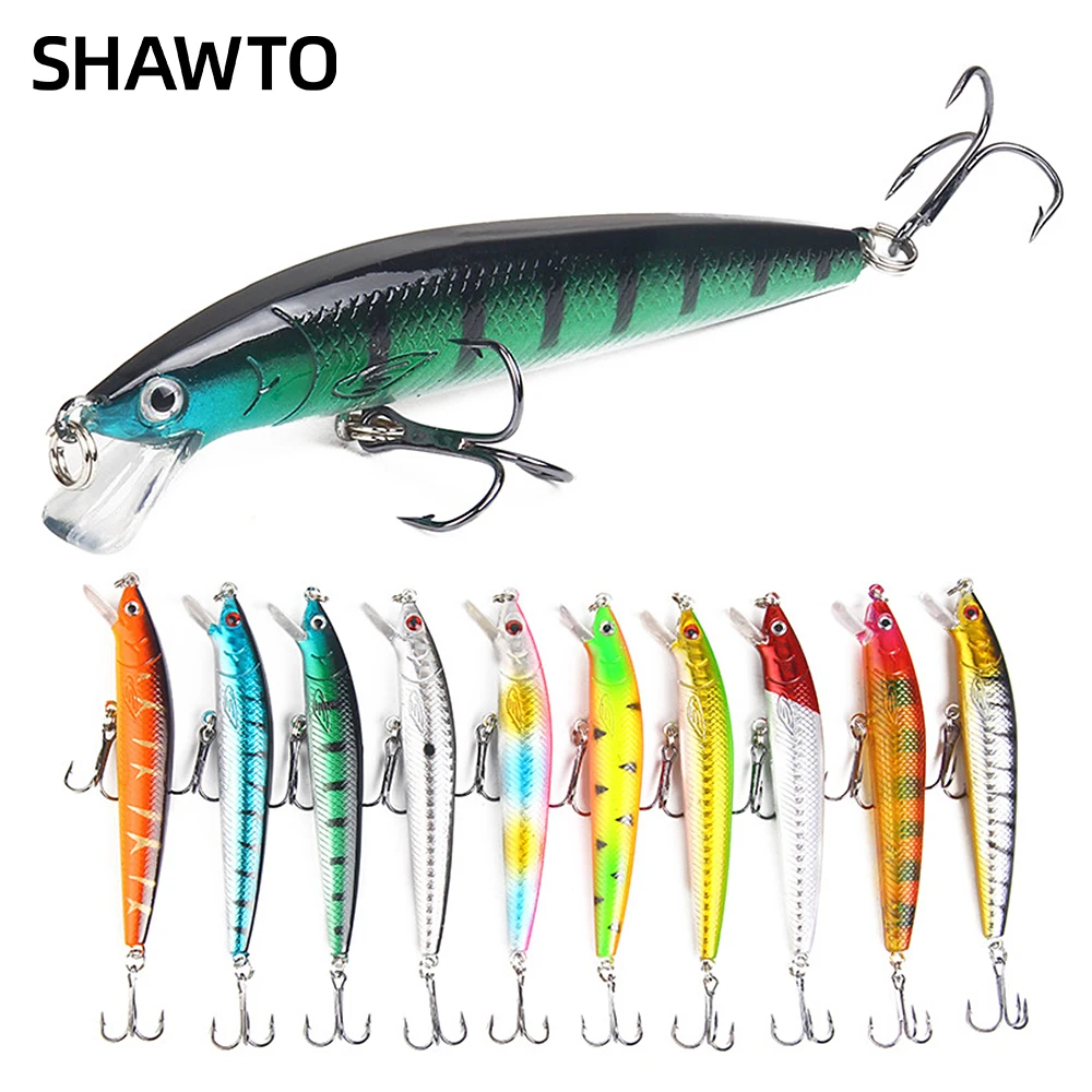 SHAWTO Minnow Тонущая приманка 7 5 г 10 см 1 шт. мини блесна пластиковая жесткая рыболовная