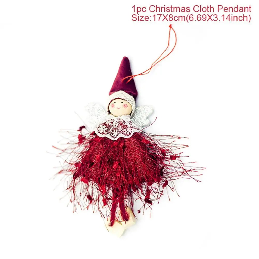 QIFU Christmas Angel Pendant Christmas Decor for Home Christmas Tree Ornaments Xmas Doll Gifts Cristmas Elf New Year - Цвет: Christmas Doll 20