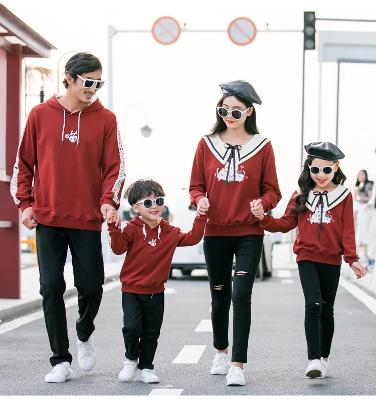 Su&eacute;ter con estampado de dibujos animados para padres e hijos, su&eacute;ter de Oto&ntilde;o/Invierno, novedad de 2021, env&iacute;o gratis-0