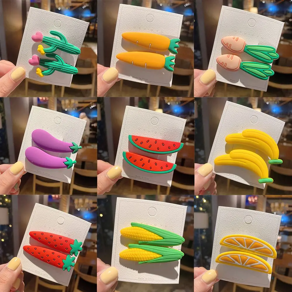 Ful Women Carrot Kids Fruits Hair Clips Children Headwear Vegetables Hairpins Hair Accessories