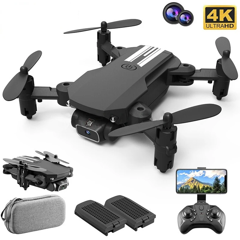 

2021 New Mini Rc Drone 4K Camera WiFi Fpv Air Pressure Altitude Hold Black Foldable Quadcopter Professional Mobile Control Dron