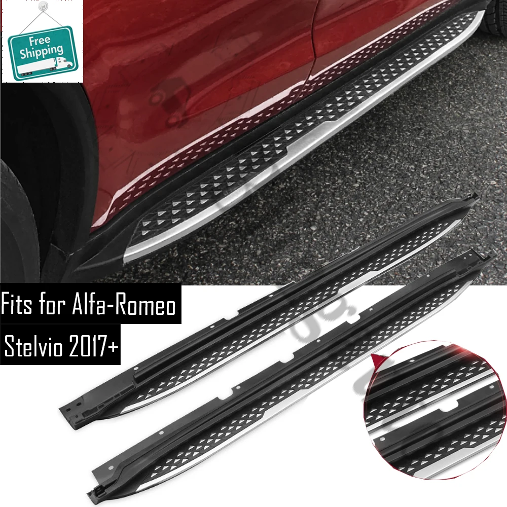 

Running board fits for Alfa-Romeo Stelvio 2017-2020 side step nerf bar auto platform protect side beam side stairs