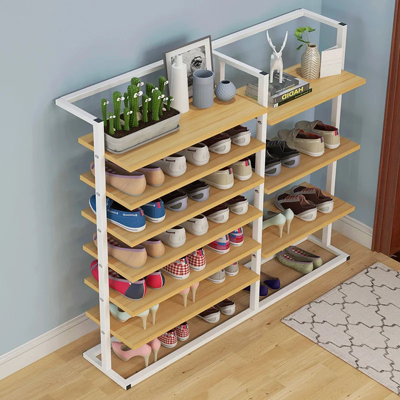 Модная полка для обуви простая домашняя хранения Современная железная