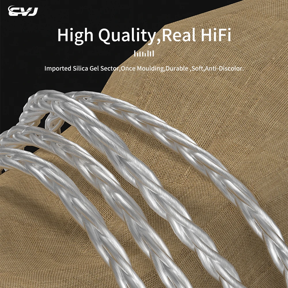 Улучшенный кабель для гарнитуры CVJ V7 2 контакта 0 75 мм 78 высокочистый без