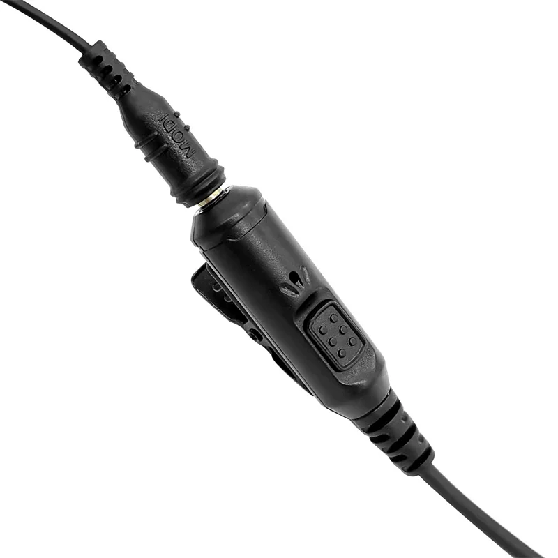 10pack 2-Pin in-Ear Walkie Talkie Earpiece with PTT Mic Detachable Cable Compatible with Kenwood Bao Feng Two-Way Radios