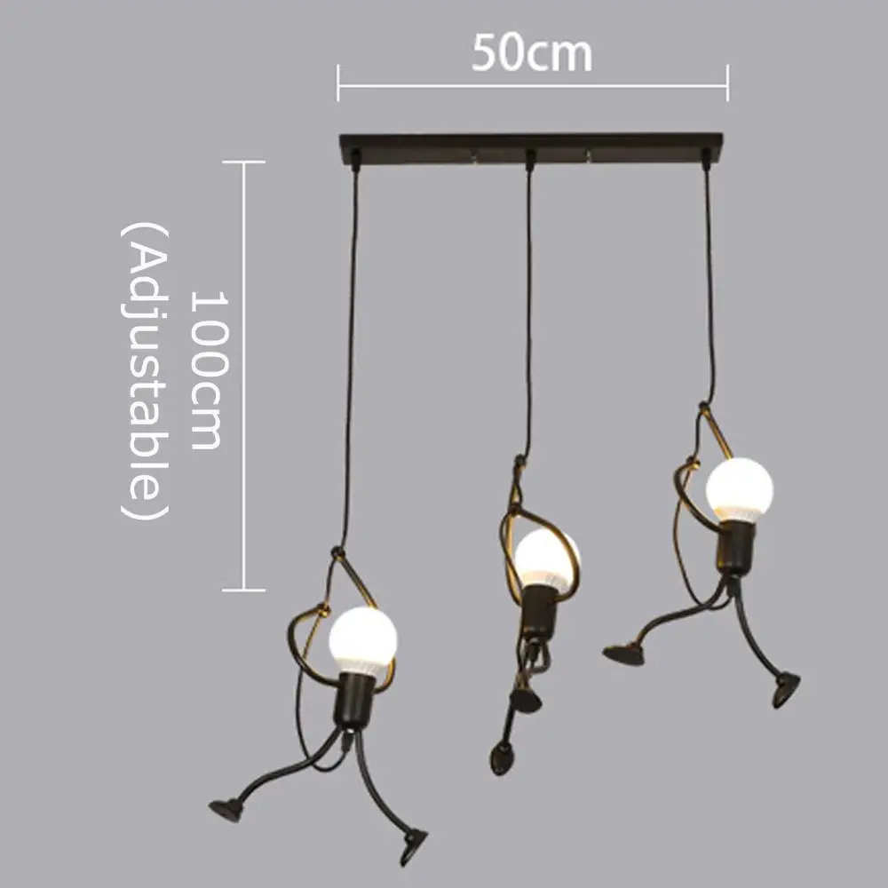 Подвесной светильник черный Современный Креативный Регулируемый подвесной для