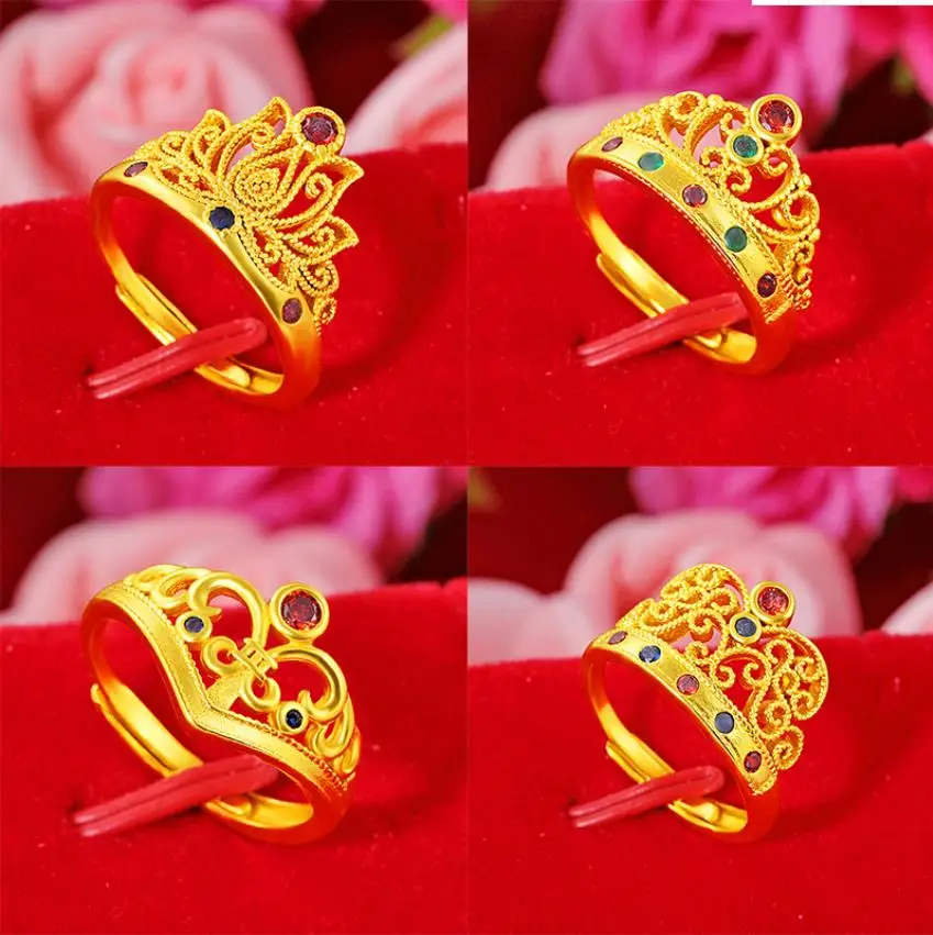 Обручальные кольца с изменяемым размером 4 шт./лот Женское кольцо в стиле ретро