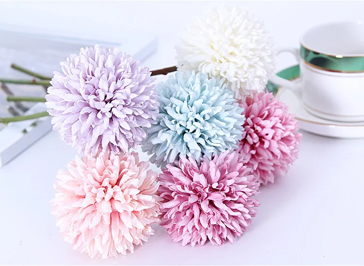 Искусственные цветы круглые хризантемы свадебное украшение для дома Декор 1