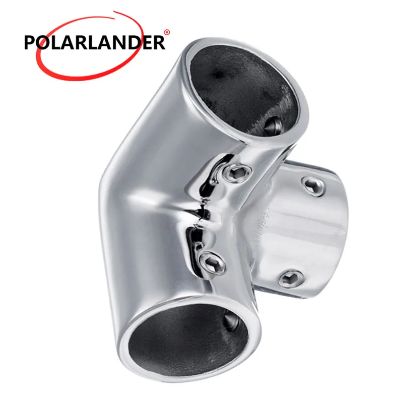 25 мм трубка лодка ручная морская Серебряная 90-градусная фурнитура рейка фитинги