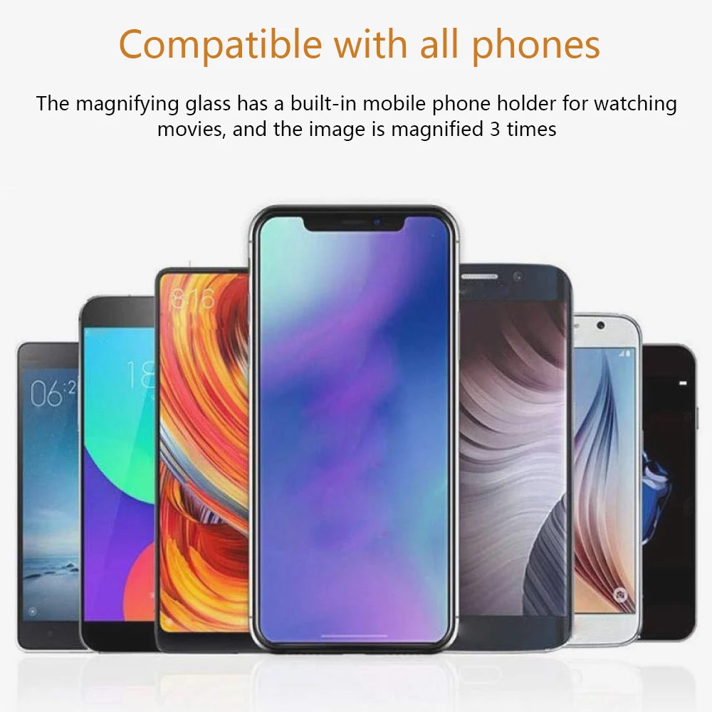 12-дюймовый 3D стереоскопический мобильный телефон увеличитель экрана HD видео