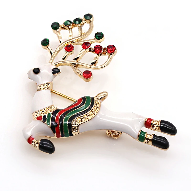 Брошь в виде сапог ботинок Рождественская брошь стразы Цветная украшение для