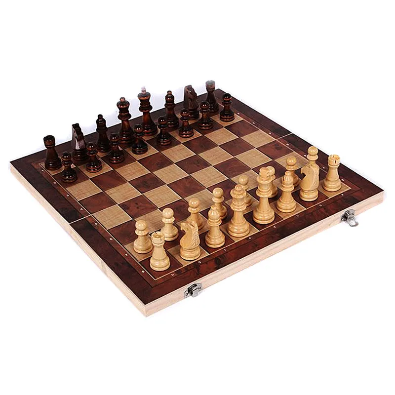 Шахматный набор 3 в 1 деревянная доска для оформления путешествий нарды