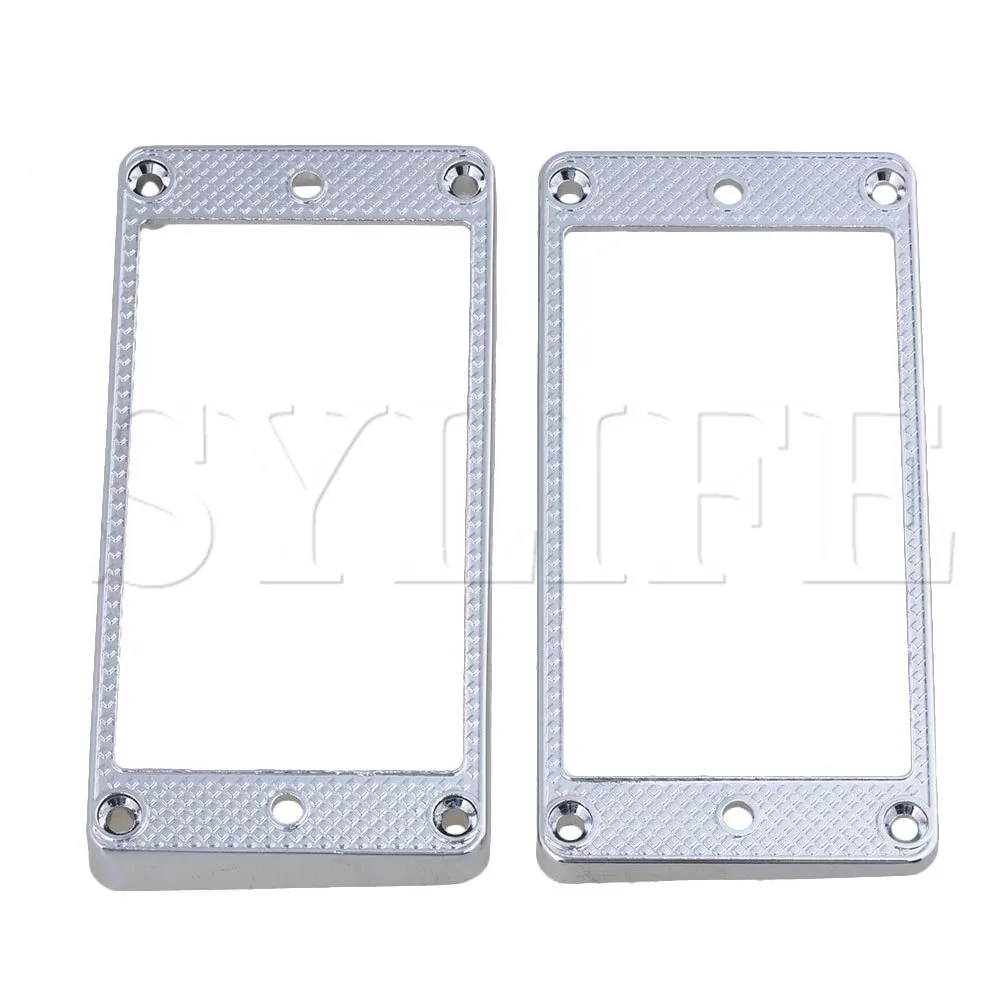 

2x Chrome Metal Electric Guitar Curved Humbucker Pickup Mounting Rings