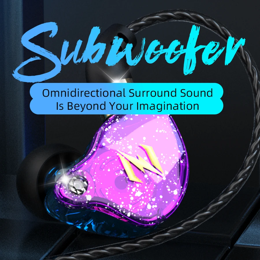 Наушники-вкладыши NUNE ZEN спортивные Hi-Fi наушники с медными вставками усиленными