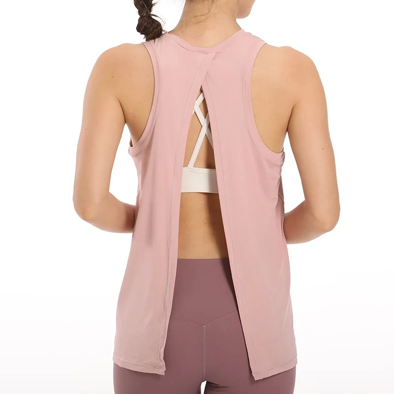 

2021 gym running new fashion yoga dress blouse blouse sports sleeveless fashion fitness wear women