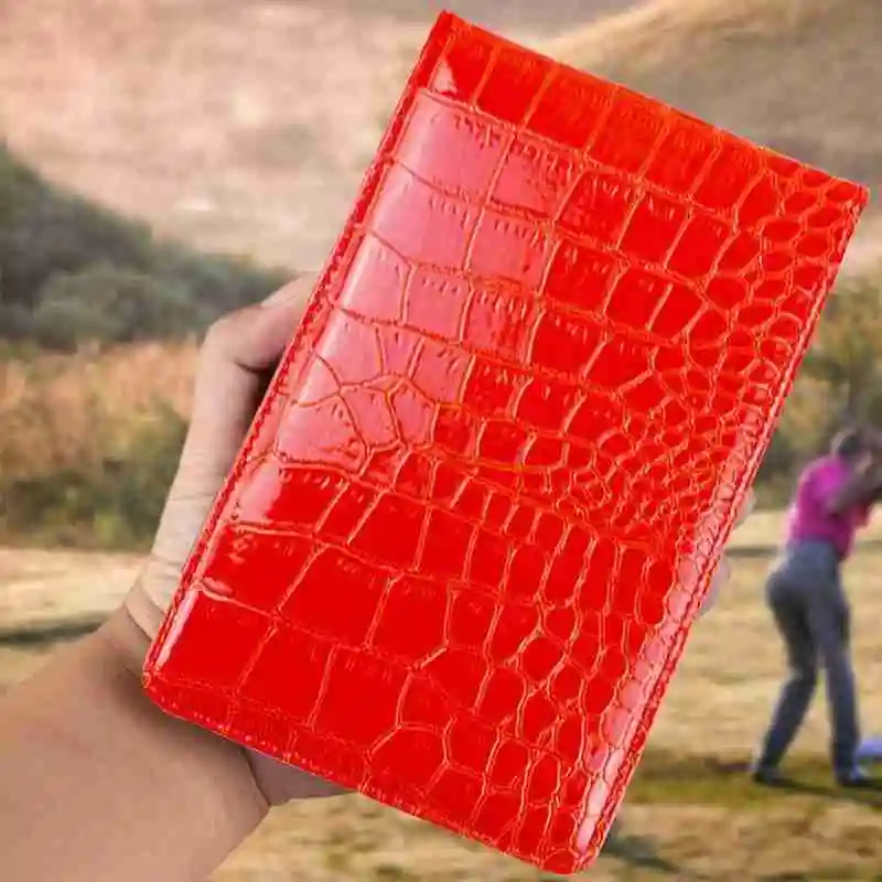 

1Pcs Portable Black PU Leather Golf Score Book Golf Counter Card Booklet Golf Score Holder Indoor Outdoor Golf Accessories