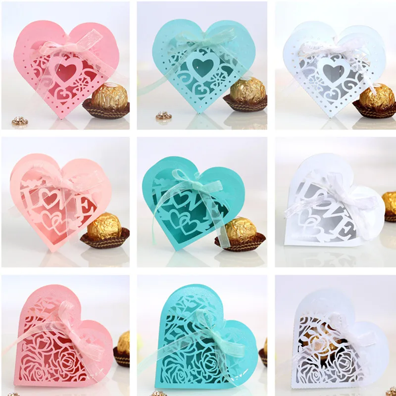 

5Pcs Baby Souvenirs Wedding Gifts for Guests Valentine's Day Gift for Girlfriend Boyfriend Love Candy Chocolate Paper Gift Box