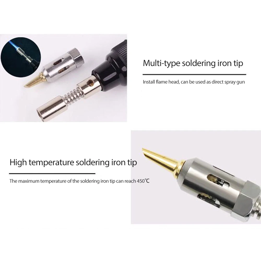 Портативный паяльник 4 в 1 Сварочная ручка горелка факфонарь Газовый