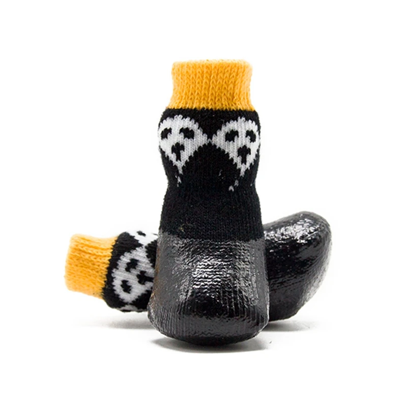 

4pcs/set Rubber Dog Shoes Waterproof Non-slip Dog Boots Pet Warm Socks For Rainy Snowy Day1