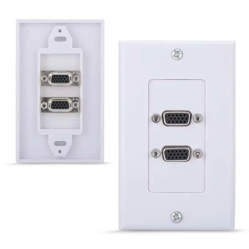 Видео разъем панель для крепления на стену HD VGA огнестойкий прочный АБС без пайки