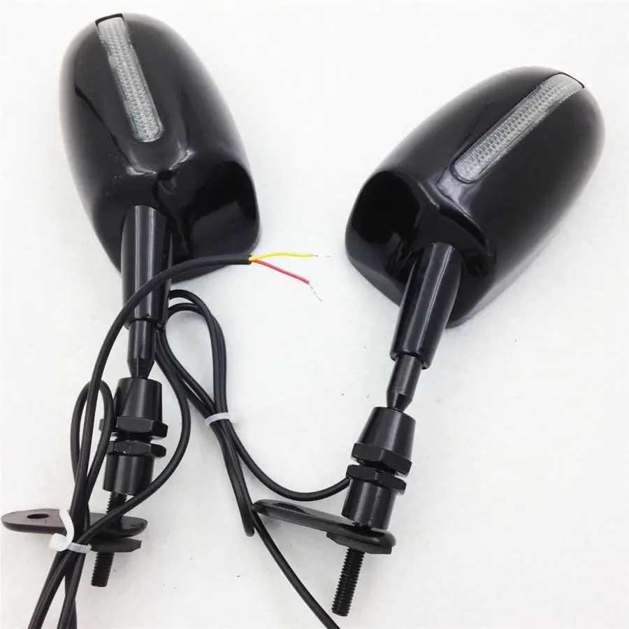 

LED Black turn signal mirror For Honda CBR 900RR/929RR/954RR & Kawasaki 500/636