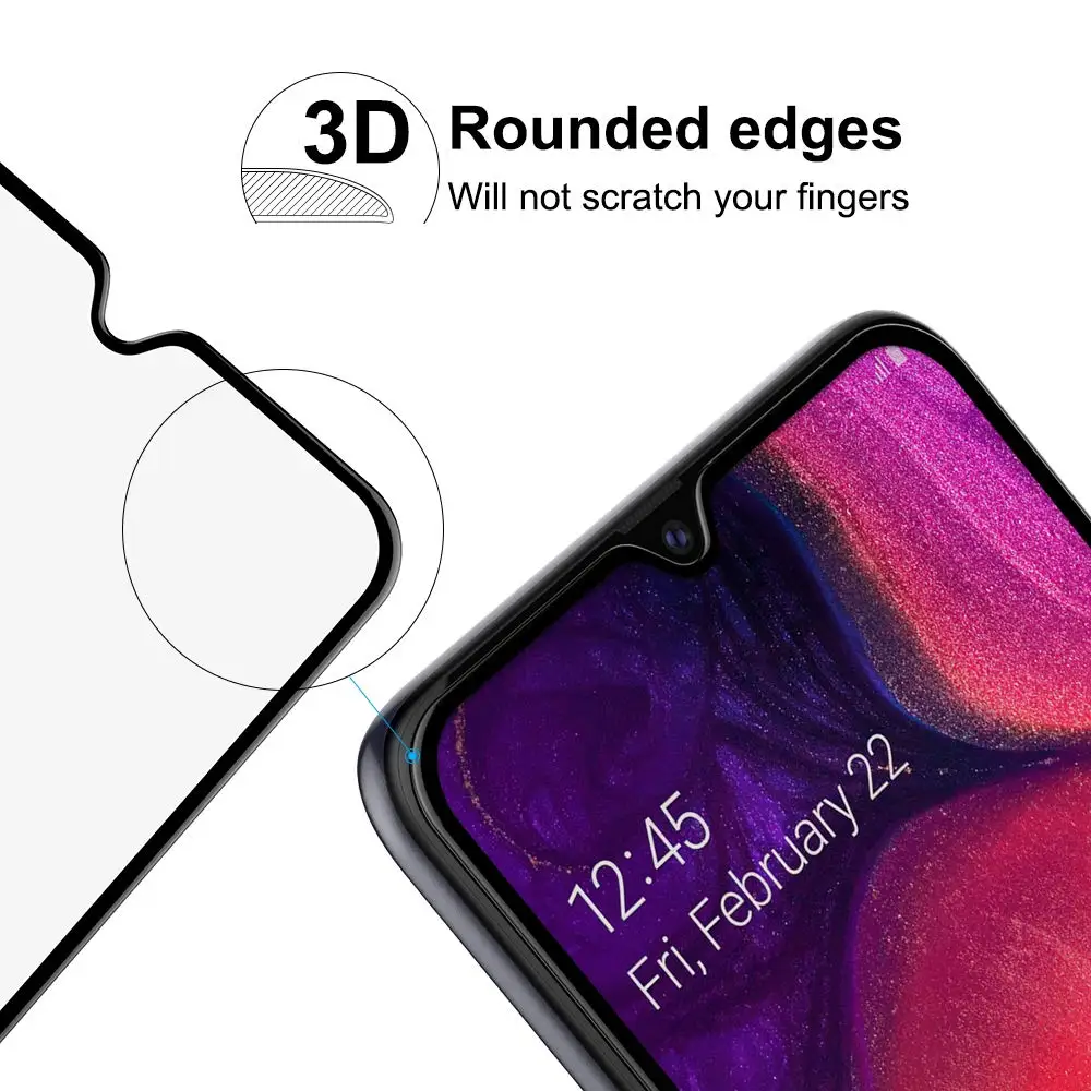 5D 9H HD защитная пленка для экрана из закаленного стекла samsung Galaxy A50 A80 A60 A10 A70 A40 A20 M30