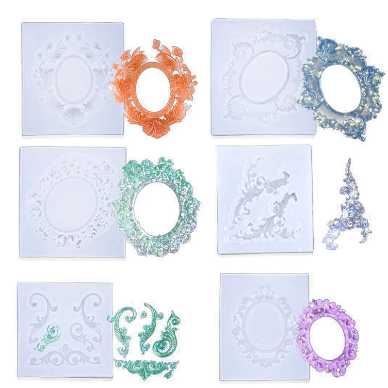 6 шт Ретро фоторамка формы силиконовые для эпоксидной смолы литья DIY ремесло