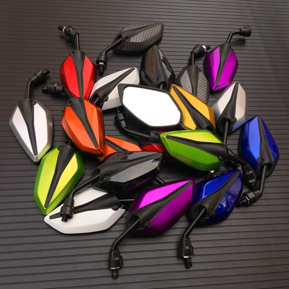 Боковые Красочные Универсальные мотоциклетные зеркала 10 мм для Kawasaki versys 650 z900rs z650