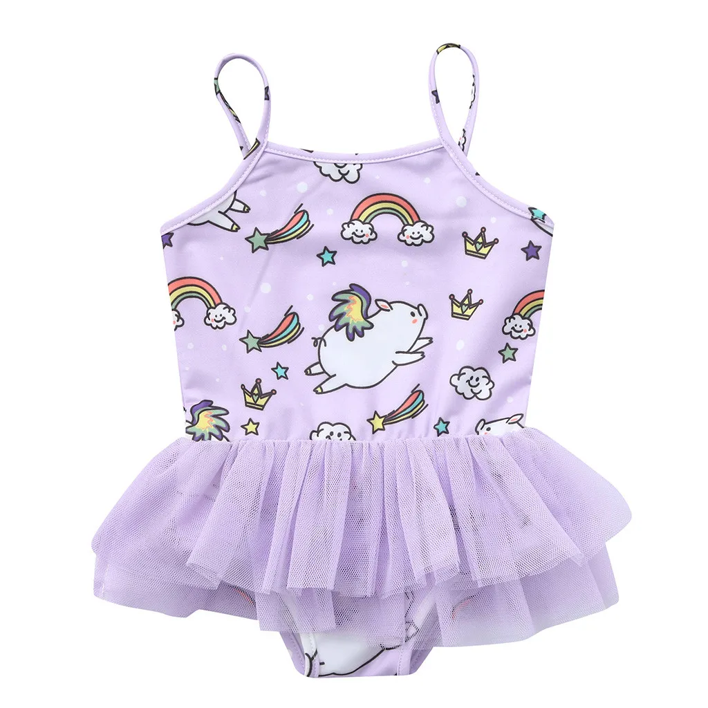 TELOTUNY 2020 Kids Baby Girls Cartoon Pig Print Summer Swimwear Swimsuit Vest Romper Jumpsuits Girl Fashion | Мать и ребенок