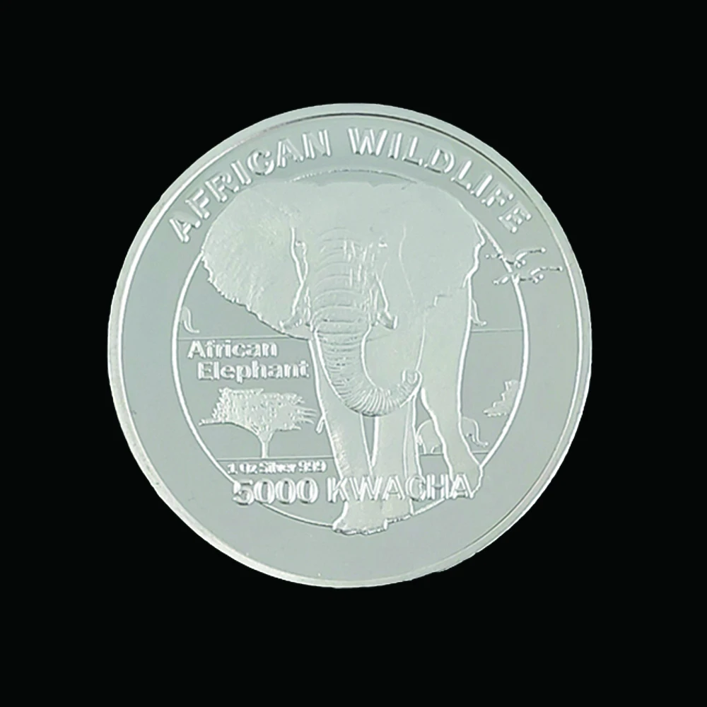 

2016 в африканском стиле дикой природы слон памятная серебряные коллекционные монеты