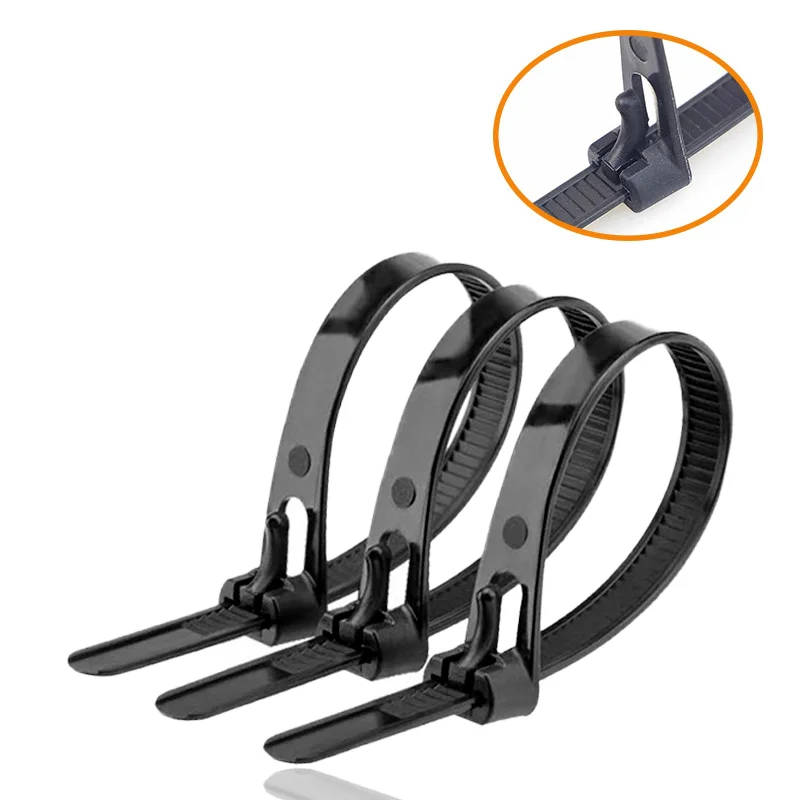 

100 PCS Loose Cable Ties 8*150/200/250/300/400 MM Reusable Nylon Cable Ties Separable Mold Cable Ties Used for Many Times