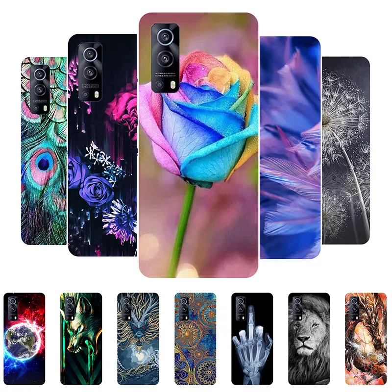 

For Vivo IQOO Z3 5G Case Silicone Soft TPU Back Cover Phone Case For Vivo IQOO Z3 V2073A Case IqooZ3 Z 3 6.58" Fundas Flower