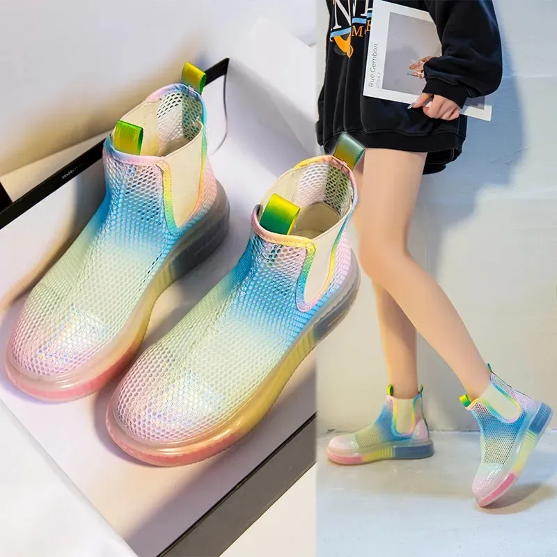 

Женские ботинки на шнуровке, осенне-зимняя нескользящая обувь из ПУ кожи, 2022