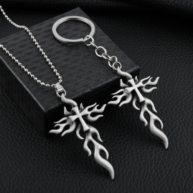 Талисманы крест пламя огонь ожерелье старинные подвески ювелирных изделий DIY
