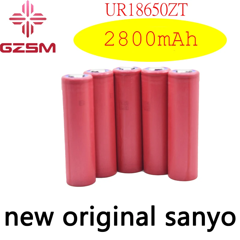 GZSM 18650 Аккумулятор для Sanyo UR18650ZT аккумуляторная батарея 2800mAh 3 7 V 6A замены