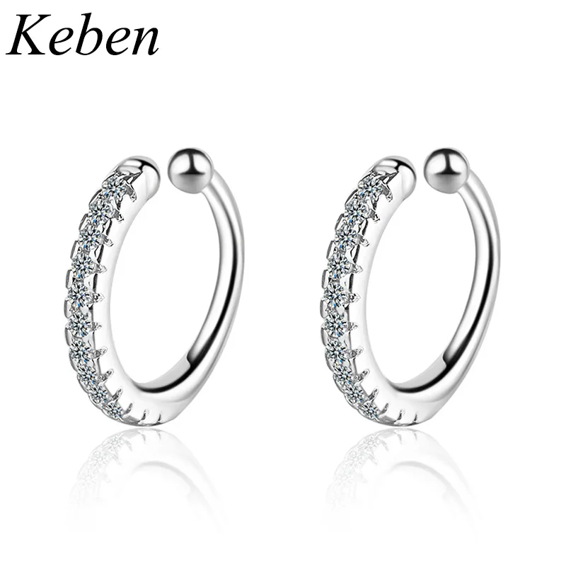 1 пара клипс-сережек Helix Cartilage Conch Фальшивый прокол Украшения Регулируемый Cz Ear Cuff Без сережки.