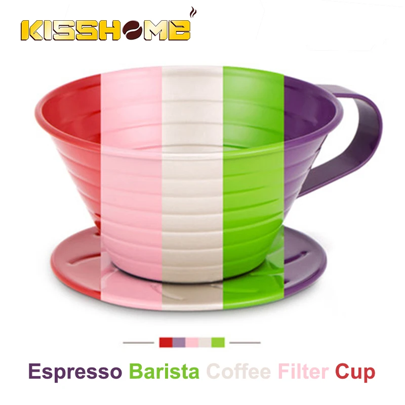 

304 Stainless Steel Drip Coffee Filter Cup Barista Pour Over Coffee Maker Brewing Dripper Cake-cup Coffee Filter Paper Cafe Tool