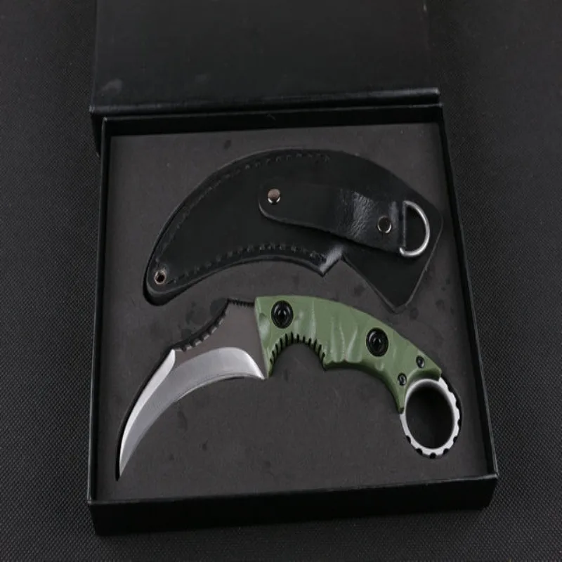 

Speed Guard Claw Knife D2 Blade Desert Color G10 Handle Sharp Blade Tactical Folding Outdoor Camping Survival EDC Tool