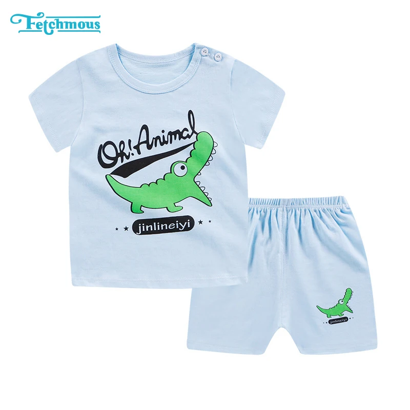 

Комплект из 2 предметов, футболка и штаны, хлопковая, с коротким рукавом