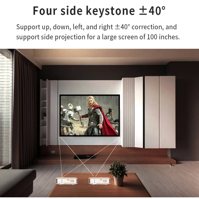 Salange S350 мини DLP проектор Smart TV Android 9 0 WiFi Pico Портативный 1080P Открытый 4K кинотеатр для