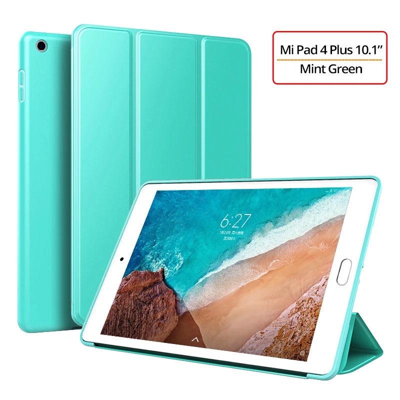 Чехол для Xiaomi Mi Pad 4 Plus, ультратонкий Магнитный чехол-подставка, силиконовый мягкий смарт-чехол для Xiaomi Mi Pad 4 Plus 10,1 Tablet Funda