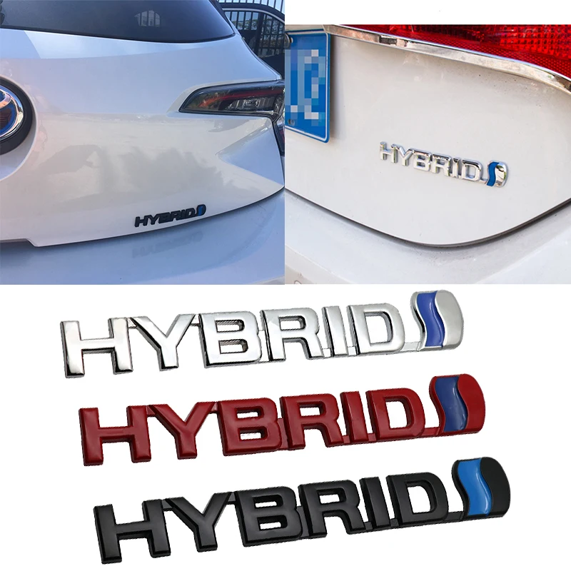 

For Corolla Camry RAV4 CHR Toyota TRD Highlander Tacoma Prius Accessories Hybrid Car Logo 3D Sticker Retrofit Metal Badge Decal