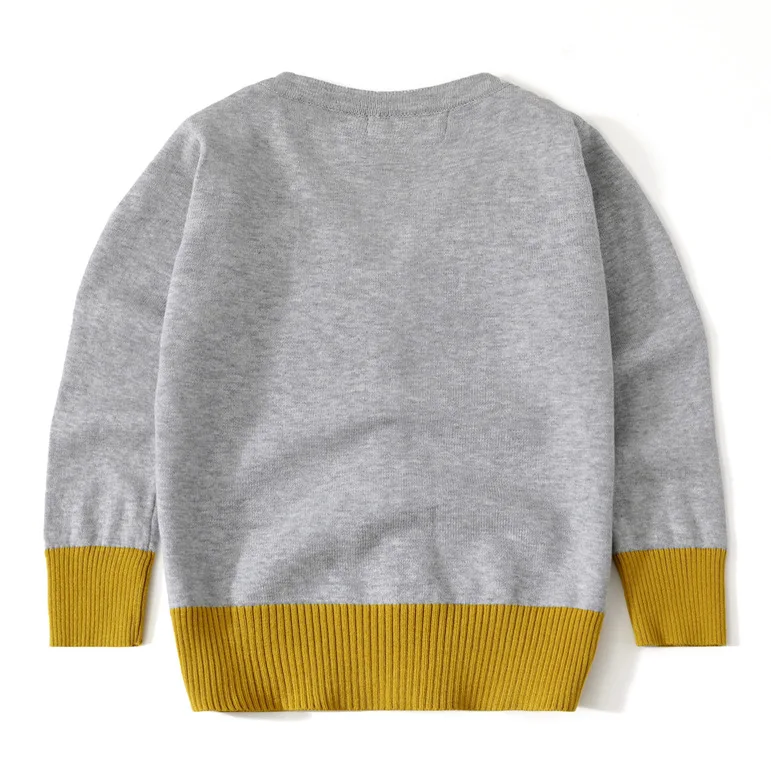 Rlyaeiz Children's Sweater 2018 Spring Autumn Casual Kids Color Patchwork Knitwear Cardigan V-neck Knitting Baby Boys | Мать и