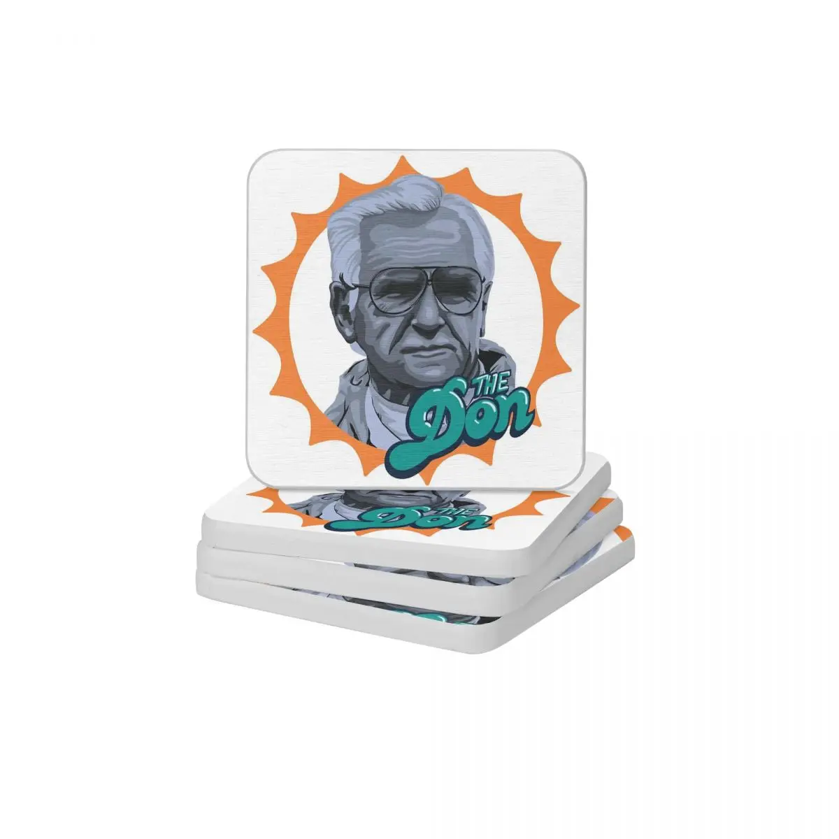 

RIP THE DON Diatom Square Round Shape Coaster Non Slip Cup Bonsai Mat Soap Toothbrush Pad 10x10cm